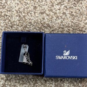 Swarovski Silver and Black Shoe Charm - new
